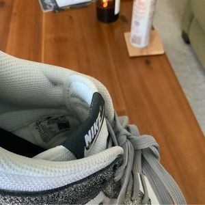 Nike women’s dunk lows metallic silver (comes with gold laces) size 9.5